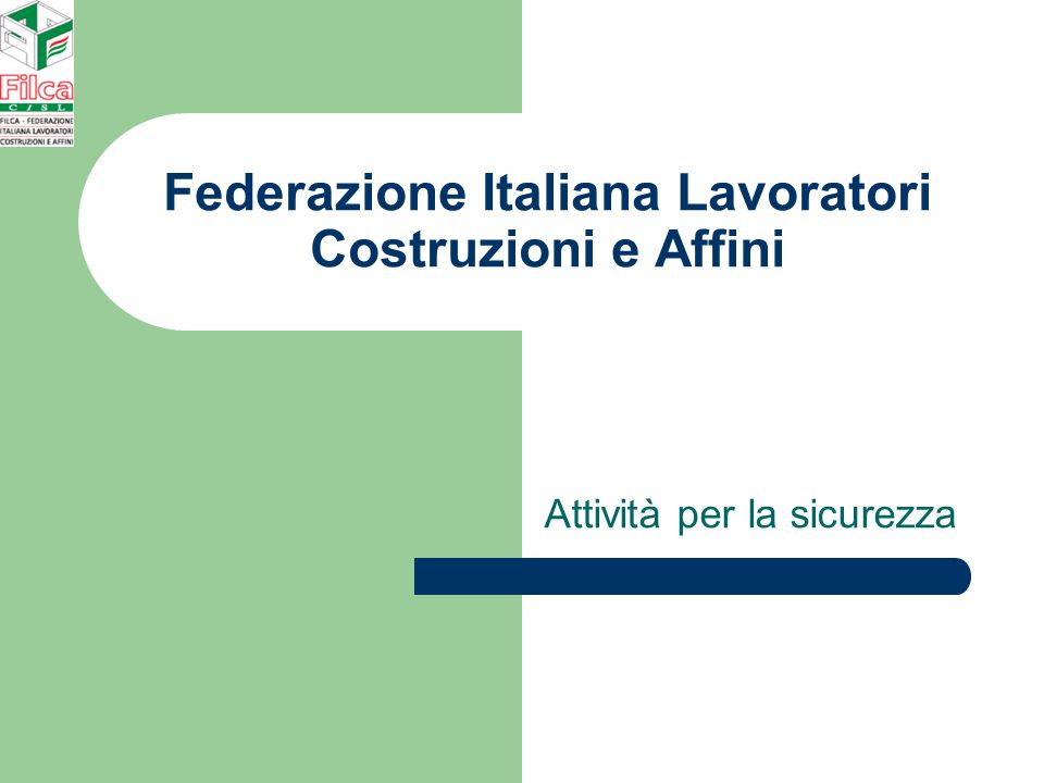 Federazione Italiana Lavoratori Costruzioni e Affini Attività per la sicurezza