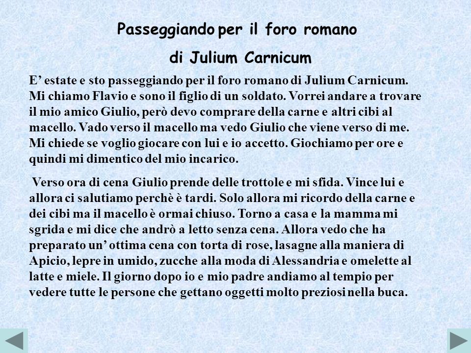 Passeggiando per il foro romano di Julium Carnicum E estate e sto passeggiando per il foro romano di Julium Carnicum.