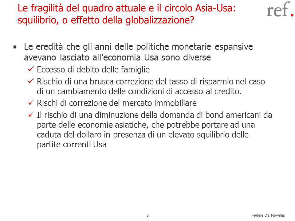 Fedele De Novellis 3 Le fragilità del quadro attuale e il circolo Asia-Usa: squilibrio, o effetto della globalizzazione.