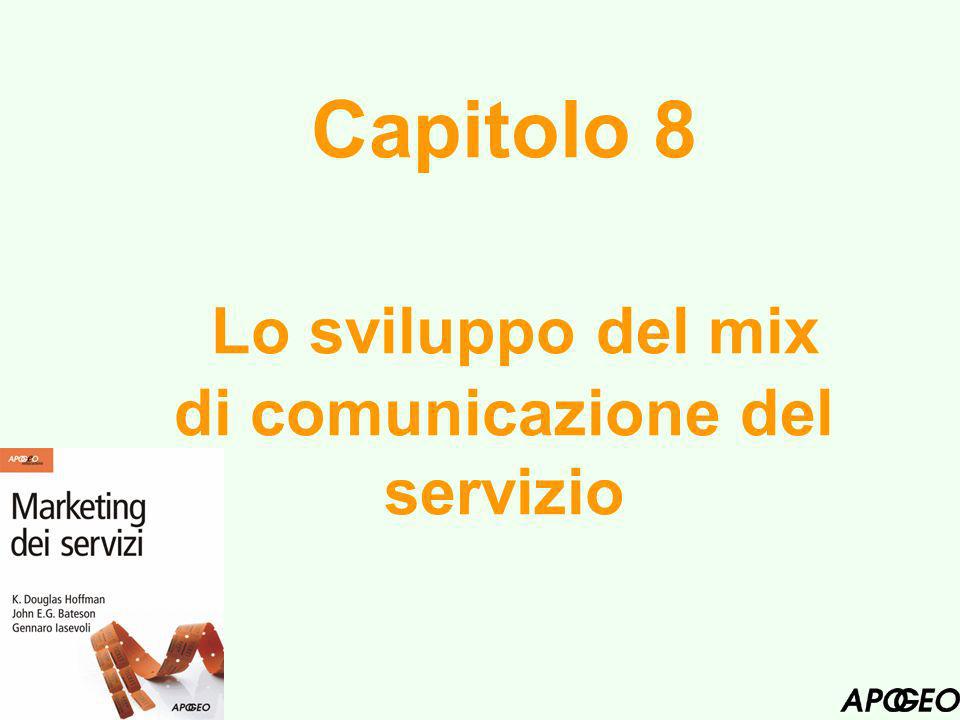 Capitolo 8 Lo sviluppo del mix di comunicazione del servizio