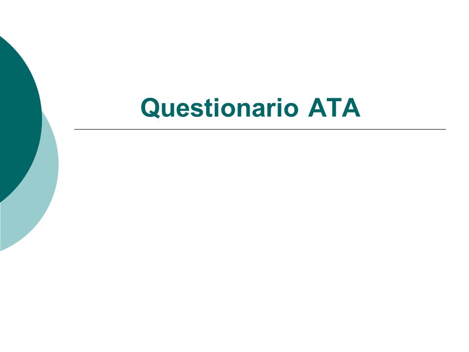 Questionario ATA