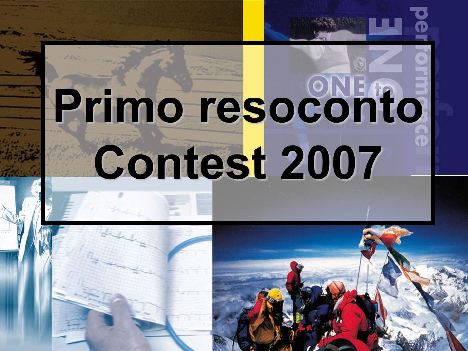 1 Primo resoconto Contest 2007