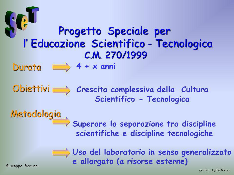 Progetto Speciale per l Educazione Scientifico - Tecnologica l Educazione Scientifico - Tecnologica C.M.