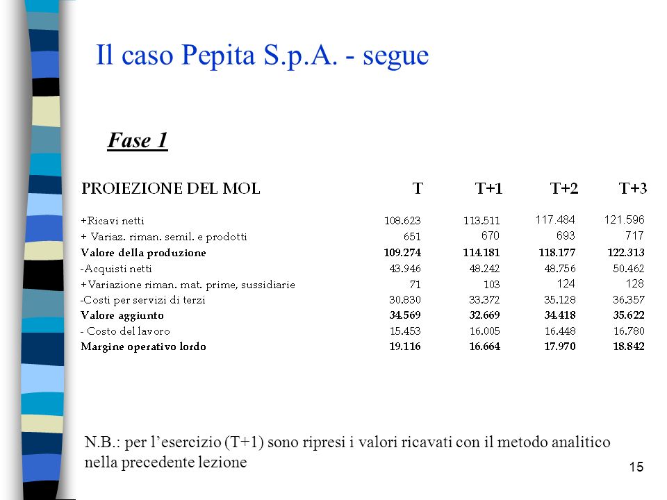 15 Il caso Pepita S.p.A.