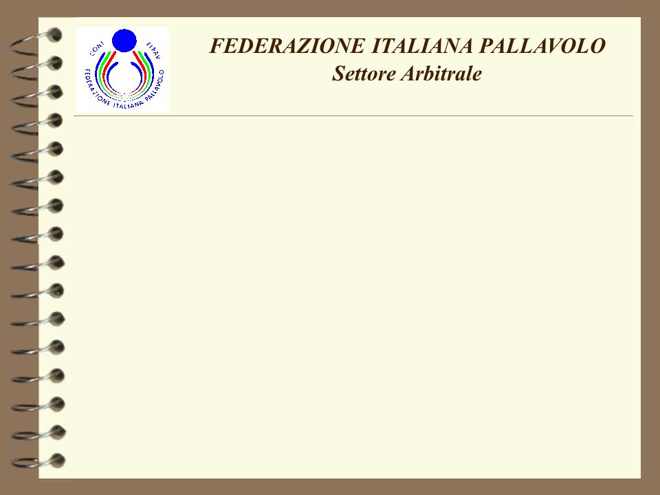FEDERAZIONE ITALIANA PALLAVOLO Settore Arbitrale
