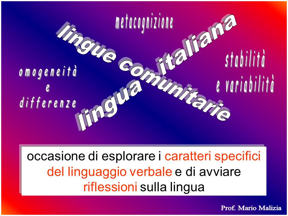 occasione di esplorare i caratteri specifici del linguaggio verbale e di avviare riflessioni sulla lingua
