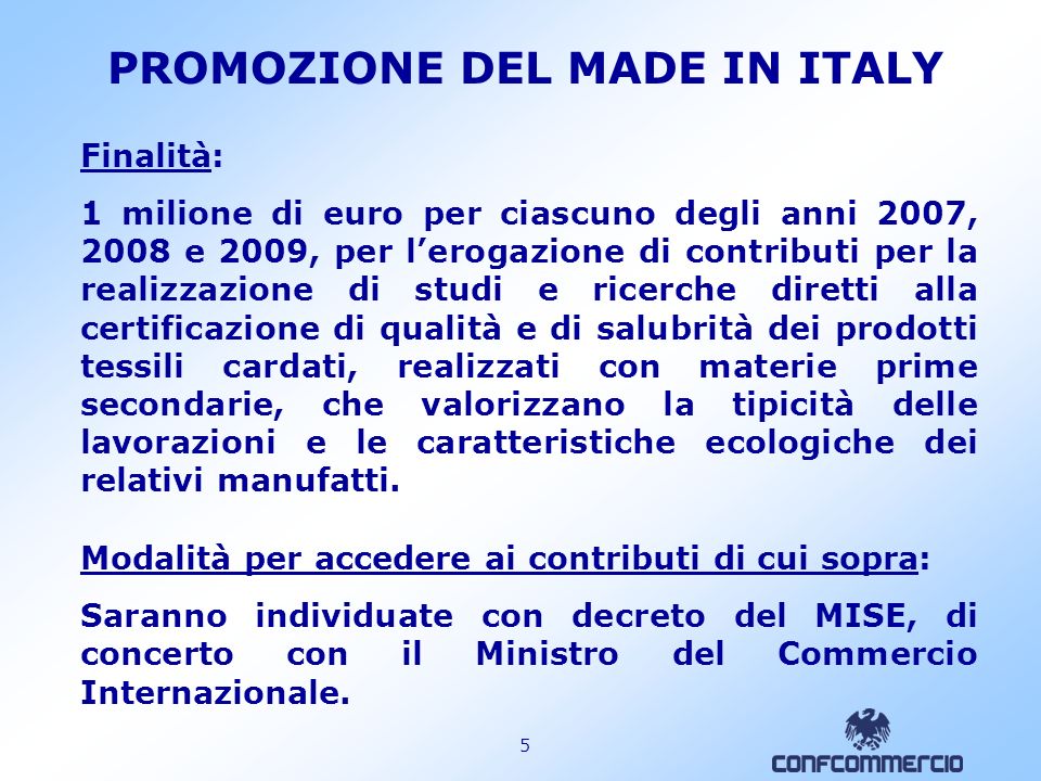 4 PROMOZIONE DEL MADE IN ITALY 936.