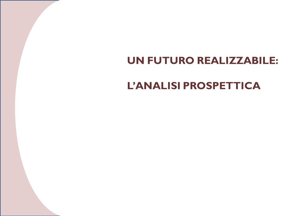 UN FUTURO REALIZZABILE: LANALISI PROSPETTICA
