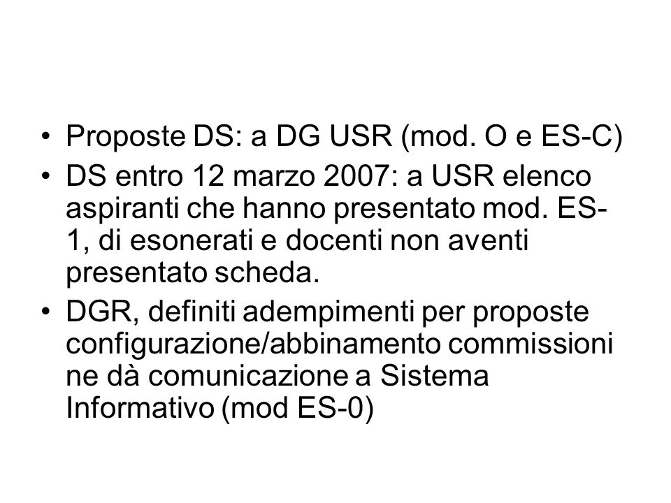 Proposte DS: a DG USR (mod.