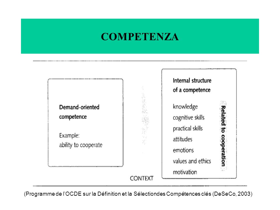 COMPETENZA (Programme de lOCDE sur la Définition et la Sélectiondes Compétences clés (DeSeCo, 2003)