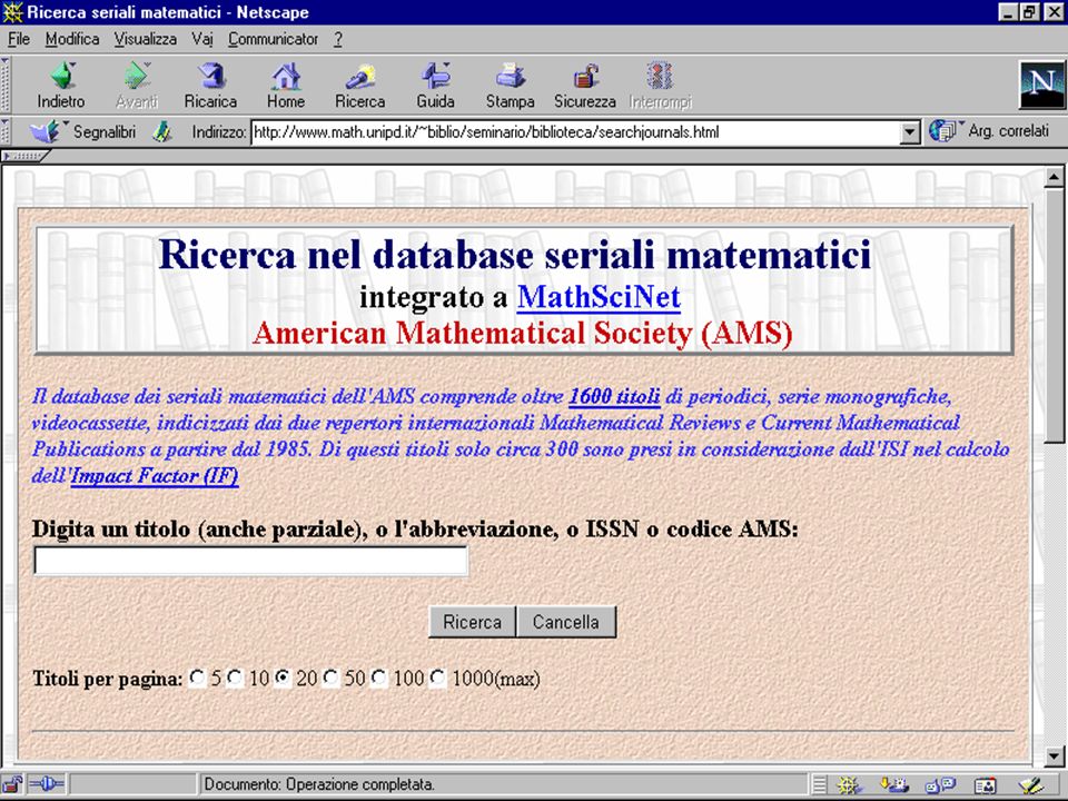 Consorzio MathSciNet 2000, Antonella De Robbio