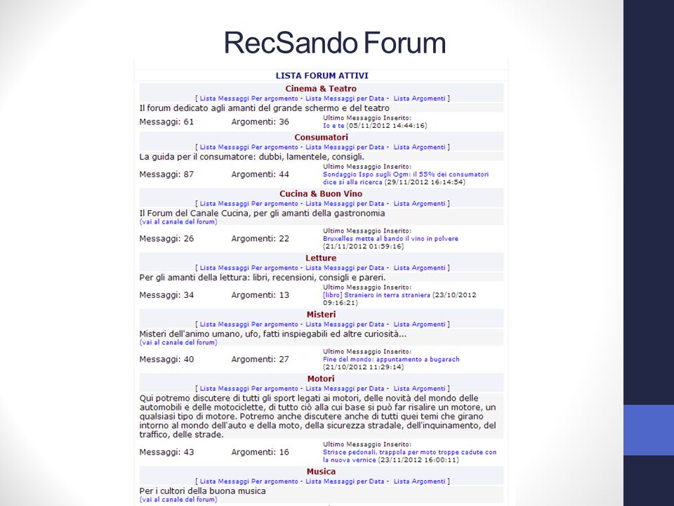 RecSando Forum
