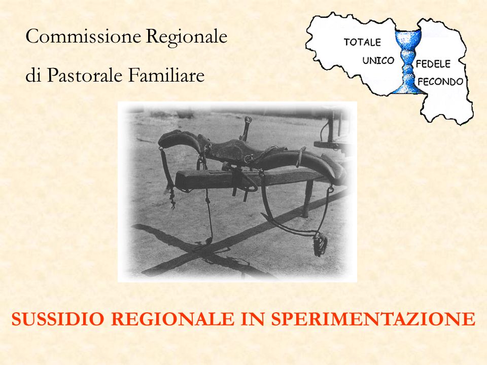 Commissione Regionale di Pastorale Familiare SUSSIDIO REGIONALE IN SPERIMENTAZIONE