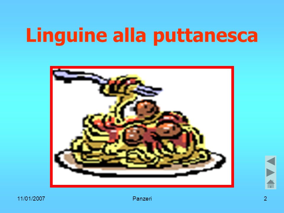 11/01/2007Panzeri1 Ricette Napoletane Primi Piatti