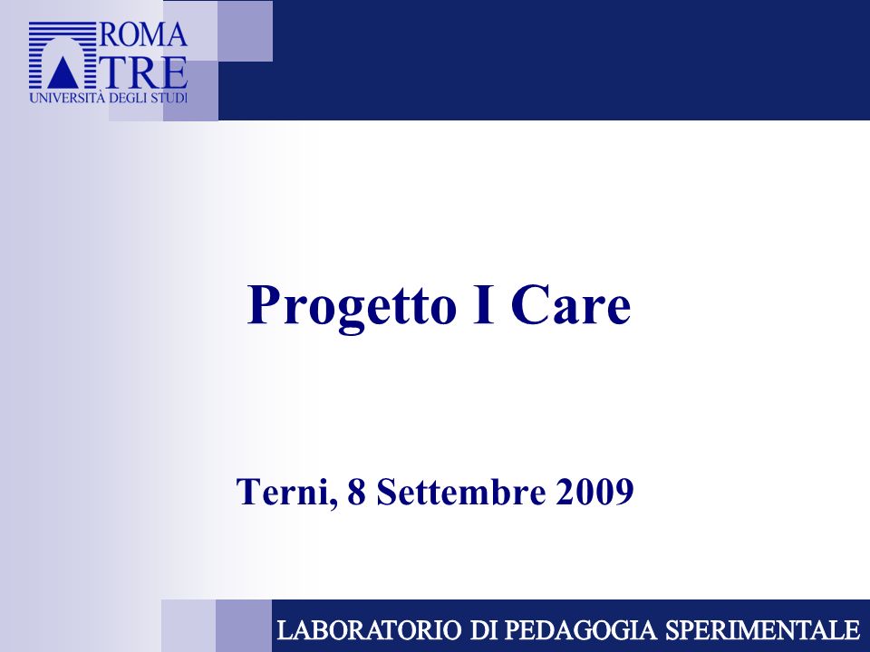 Progetto I Care Terni, 8 Settembre 2009