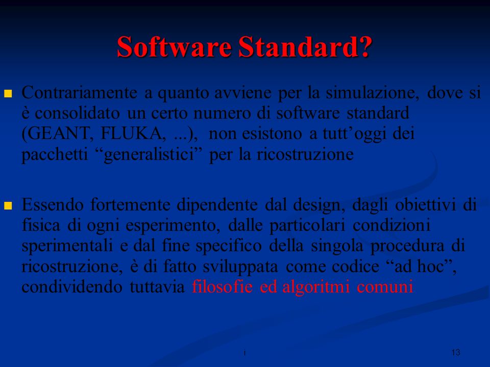 13i Software Standard.