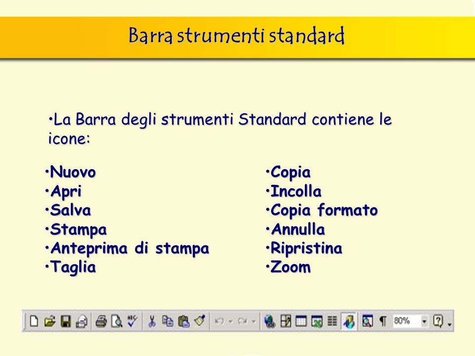 Barra strumenti standard finestra di dialogo Nuovo, nella quale si può scegliere sia il documento vuoto, sia un altro documento tipo, da scegliere tra i modelli forniti con il programma.