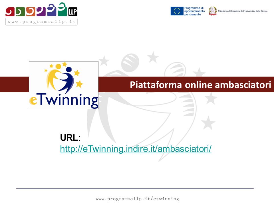 Piattaforma online ambasciatori URL: