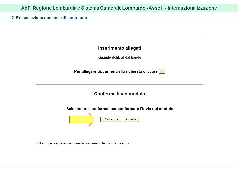 AdP Regione Lombardia e Sistema Camerale Lombardo - Asse II - Internazionalizzazione 2.