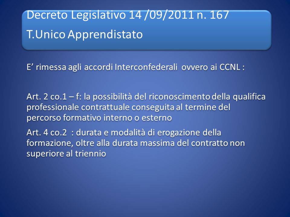 Decreto Legislativo 14 /09/2011 n.