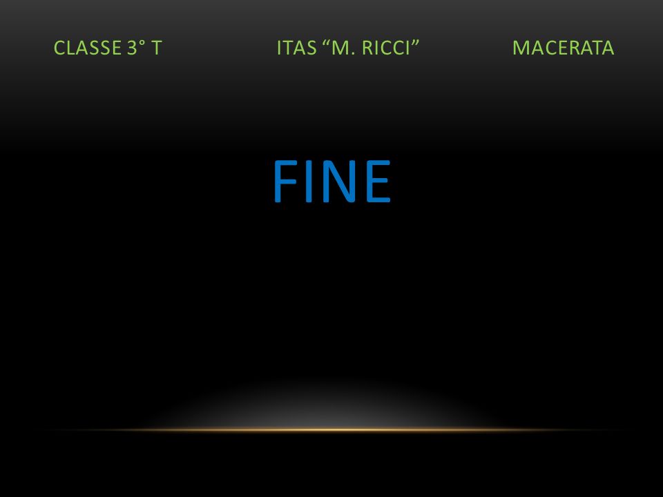 CLASSE 3° T ITAS M. RICCI MACERATA FINE