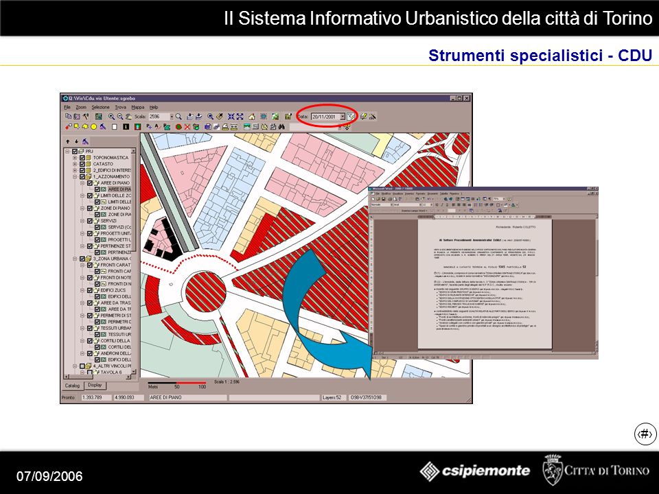 Il Sistema Informativo Urbanistico della città di Torino 8 07/09/2006 Strumenti specialistici - CDU