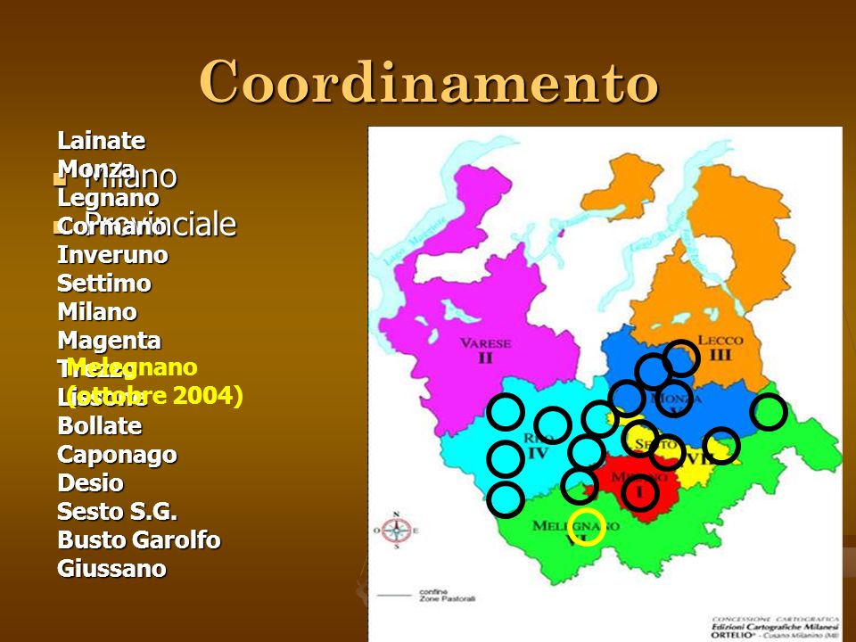Coordinamento Milano Provinciale LainateMonzaLegnanoCormanoInverunoSettimoMilanoMagentaTrezzoLissoneBollateCaponagoDesio Sesto S.G.