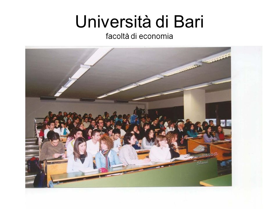 Università di Bari facoltà di economia