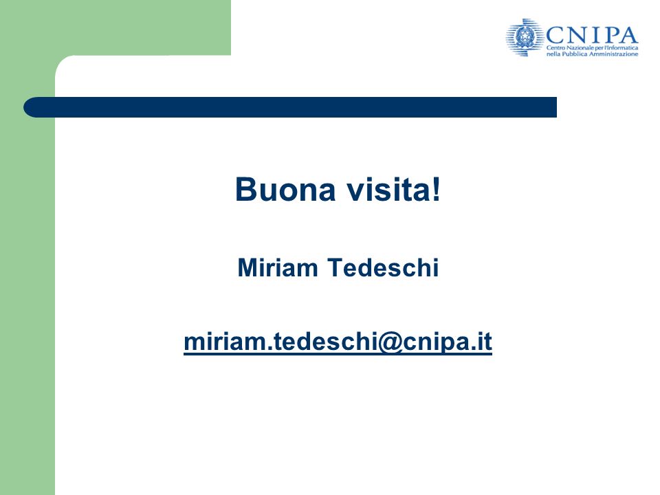 Buona visita! Miriam Tedeschi