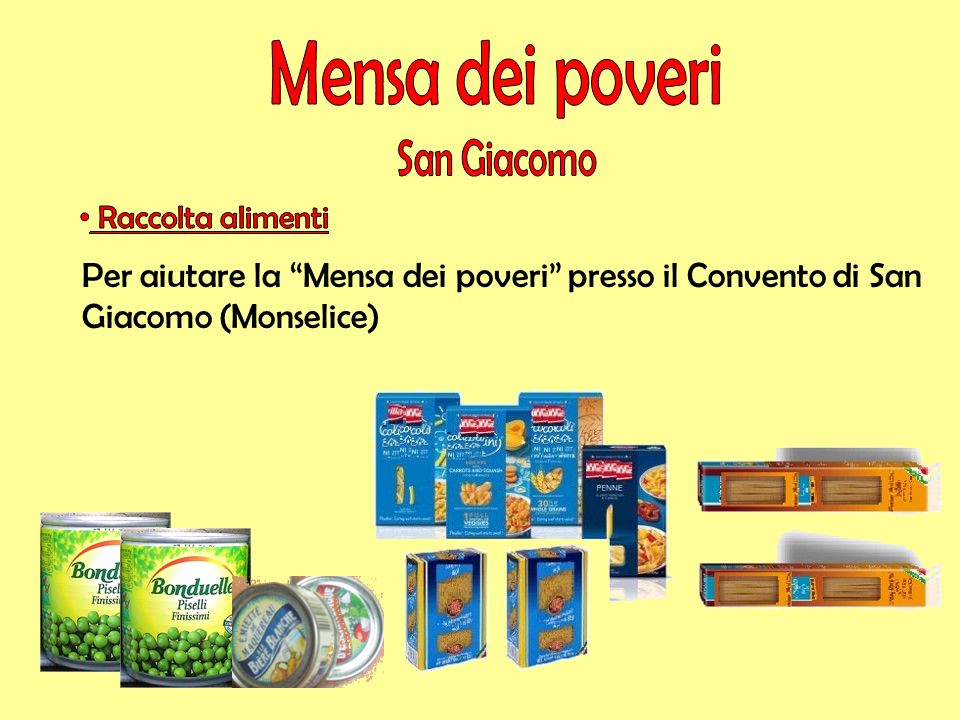 Per aiutare la Mensa dei poveri presso il Convento di San Giacomo (Monselice)