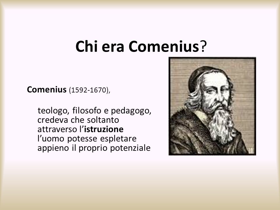 Chi era Comenius.