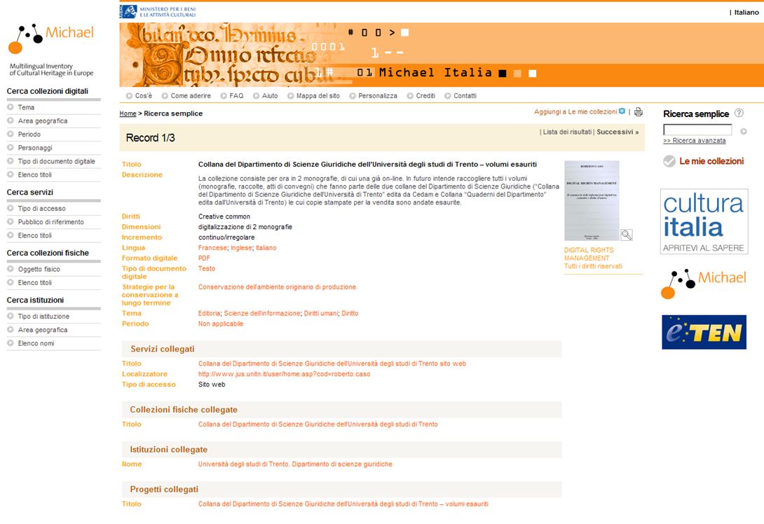 15-16 Novembre 2007 Collezioni digitali di periodici in Italia e in Europa: standard, applicazioni, valutazioni, prospettive 23