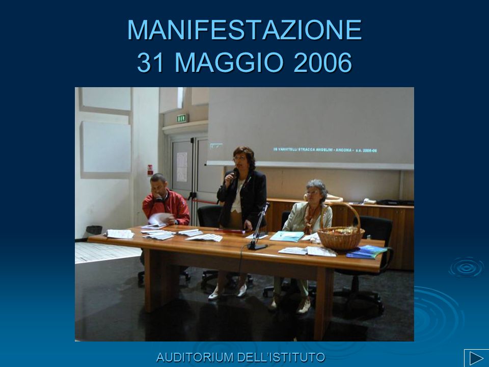 MANIFESTAZIONE 31 MAGGIO 2006 AUDITORIUM DELLISTITUTO