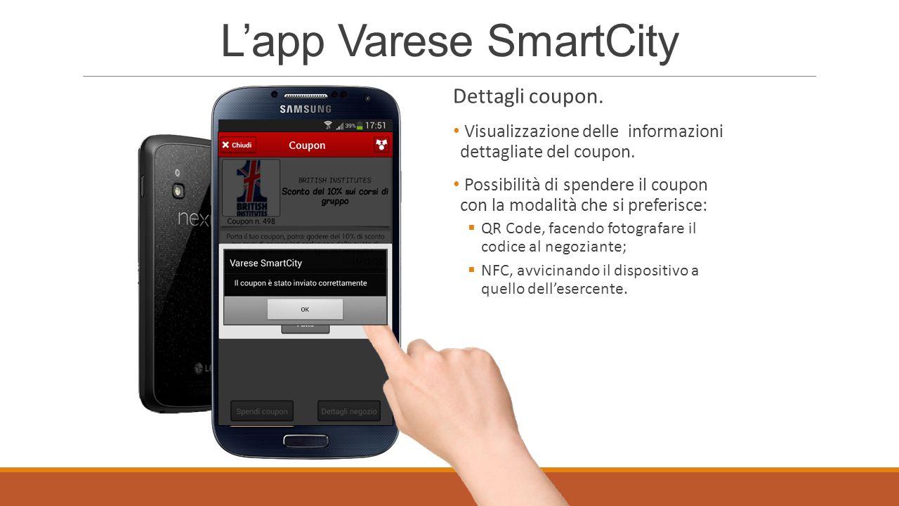 Lapp Varese SmartCity Dettagli coupon. Visualizzazione delle informazioni dettagliate del coupon.