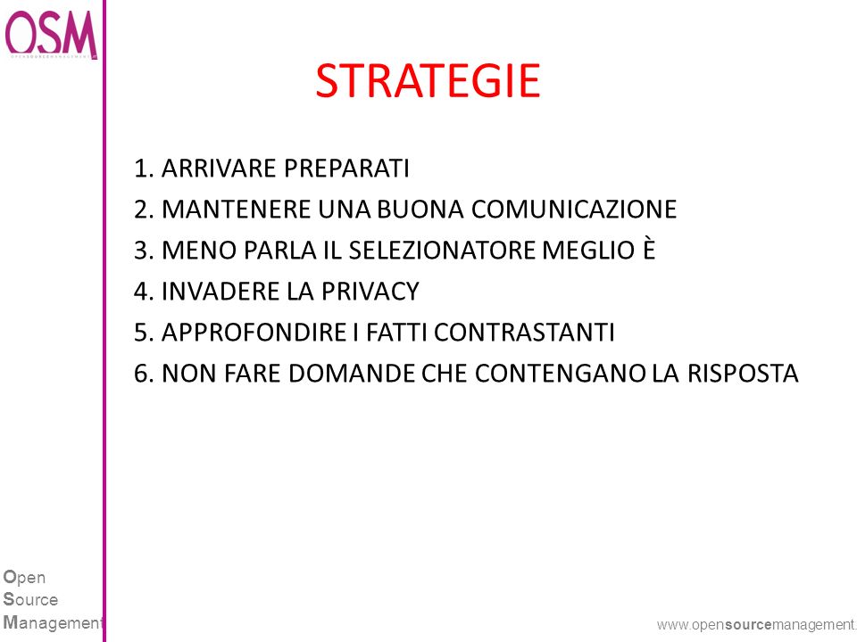 O pen S ource M anagement   STRATEGIE 1.
