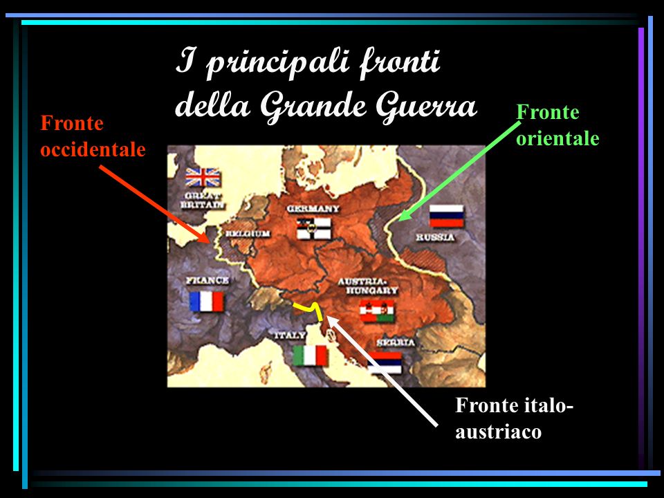 1915 LItalia, che vuole conquistare le zone culturalmente italiane sotto il controllo austriaco, entra in guerra contro gli Imperi Centrali (Trattato di Londra).