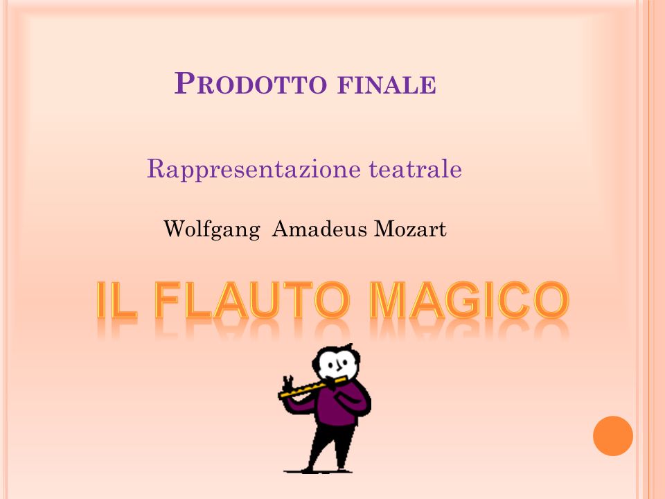 P RODOTTO FINALE Rappresentazione teatrale Wolfgang Amadeus Mozart