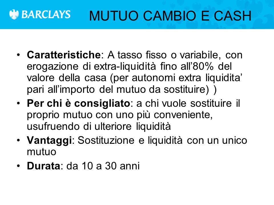 Formazione mutui edizione in vigore marzo soggetti finanziabili –i ... Sostituzione del mutuo