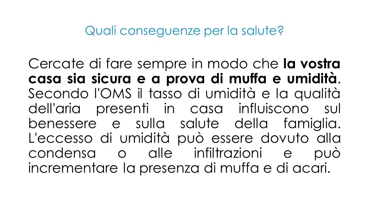 I limiti dellimpermeabilizzazione tradizionale. ppt scaricare Umidità e salute