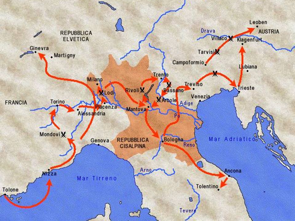 Итальянский поход карта