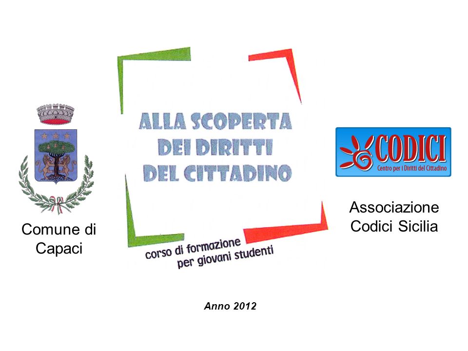 Comune di Capaci Anno 2012 Associazione Codici Sicilia
