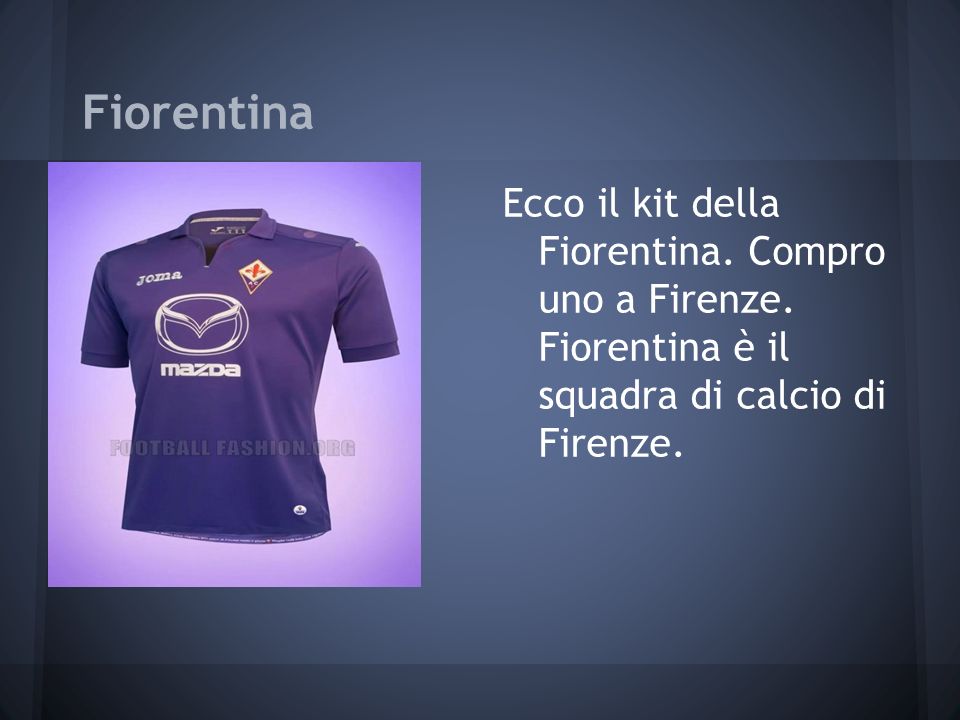 Fiorentina Ecco il kit della Fiorentina. Compro uno a Firenze.