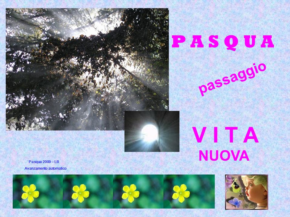V I T A P A S Q U A passaggio Pasqua 2009 – LB Avanzamento automatico NUOVA