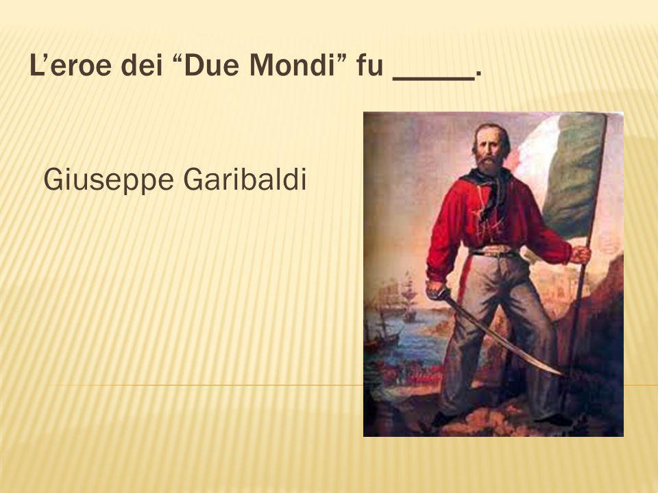 Il Capo della Spedizione del Mille fu _____. Giuseppe Garibaldi