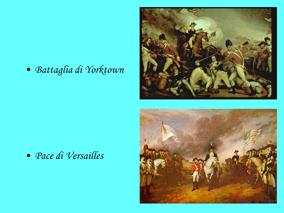 La guerra contro gli Inglesi Nel 1777 Washington ottiene un grande successo a Saratoga.