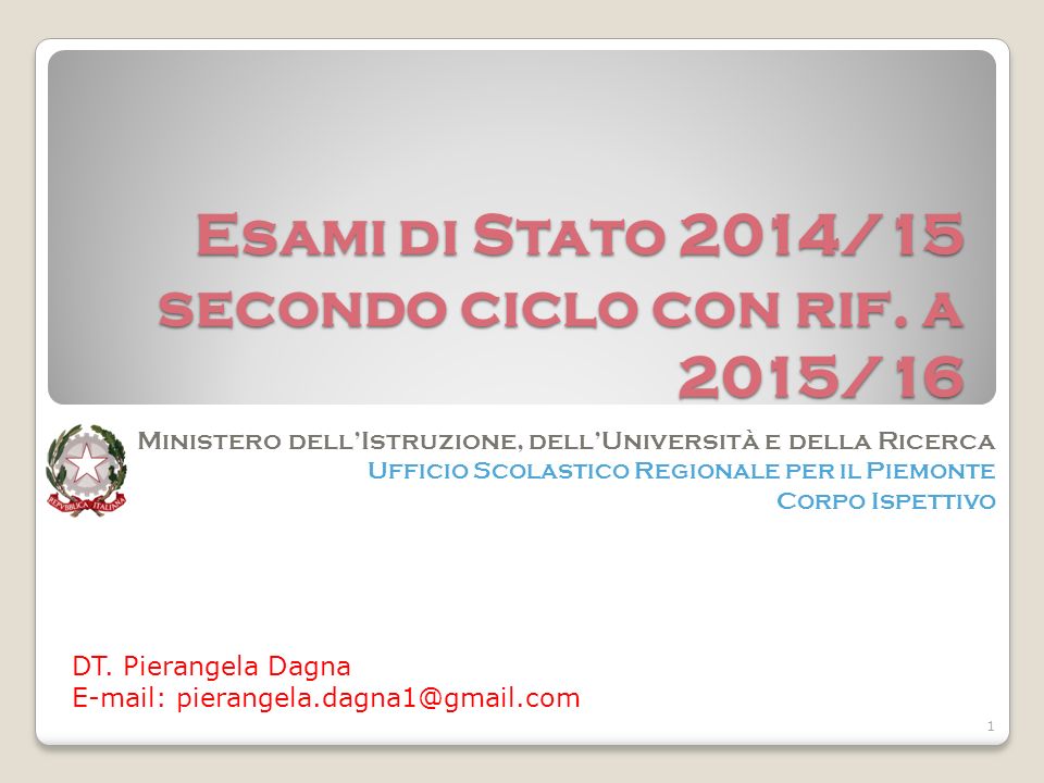 Esami di Stato 2014/15 secondo ciclo con rif.