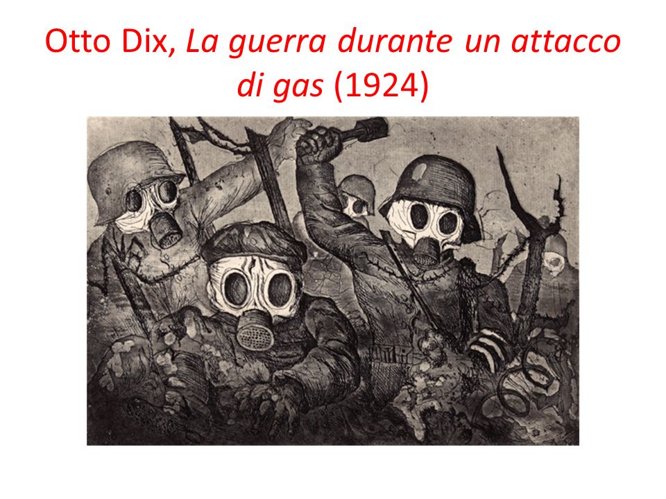 Otto Dix, La guerra durante un attacco di gas (1924)