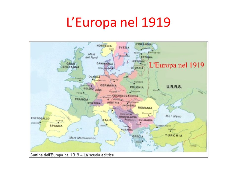 L’Europa nel 1919