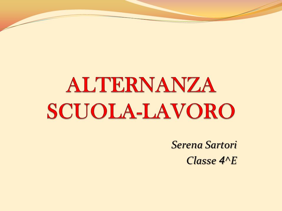 Serena Sartori Classe 4 ^E