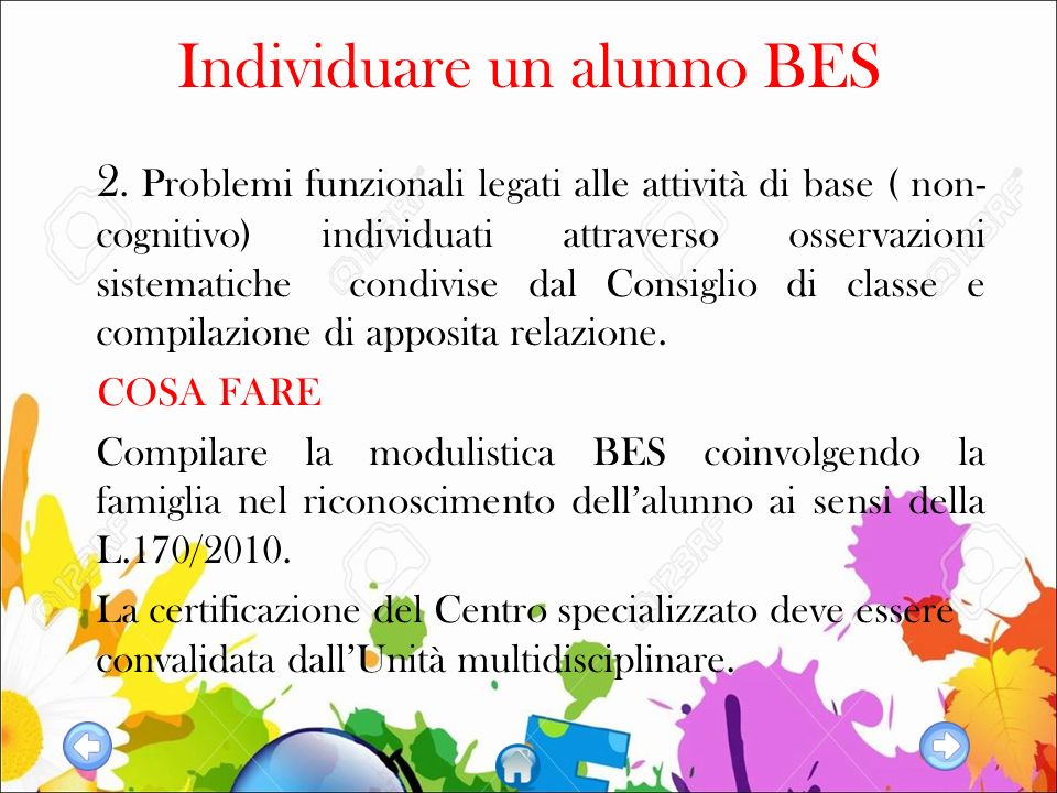 Individuare un alunno BES 2.